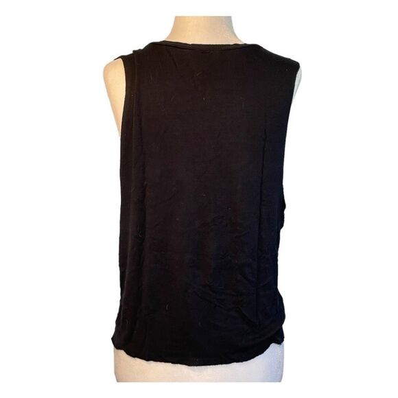 Hyssop Graphic Tee Black White Soft Cotton Sleeveless Crewneck S - Picture 3 of 4